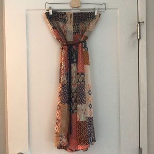 Strapless Print Dress sz M